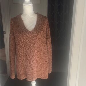 Elegant V-Neck Brown Sweater for Women